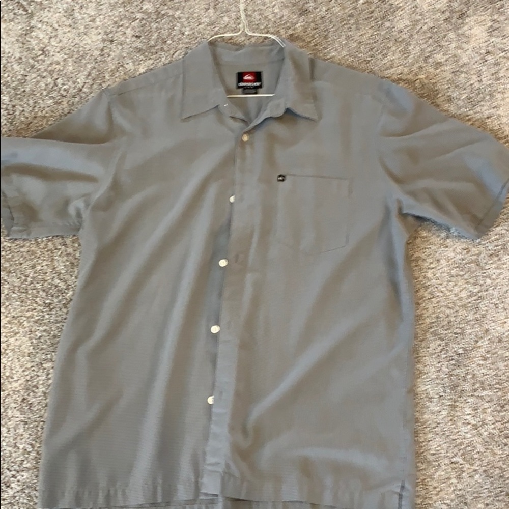 Quicksilver green camp shirt